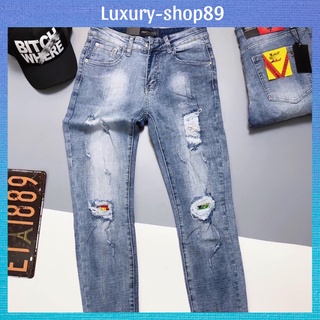 Quần jean nam rách, quần bò co giãn quảng châu thời trang Luxuryshop89 JKV13