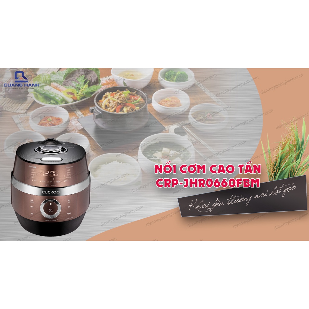 [Xuất xứ Hàn Quốc] Nồi cơm điện Cao tần Cuckoo CRP-JHR0660FBM 1.08L