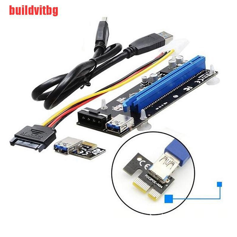 {buildvitbg}PCI-E 1x to 16x Powered USB 3.0 Extender Riser Adapter Card GVQ