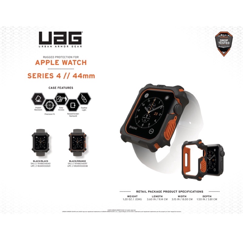 [CHÍNH HÃNG UAG] ỐP CHỐNG SỐC CHÍNH HÃNG UAG CHO APPLE WATCH SIZE 44MM