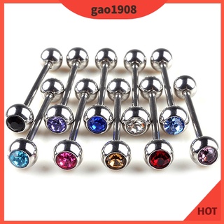 Set 10 khuyên lưỡi đính đá cá tính unisex