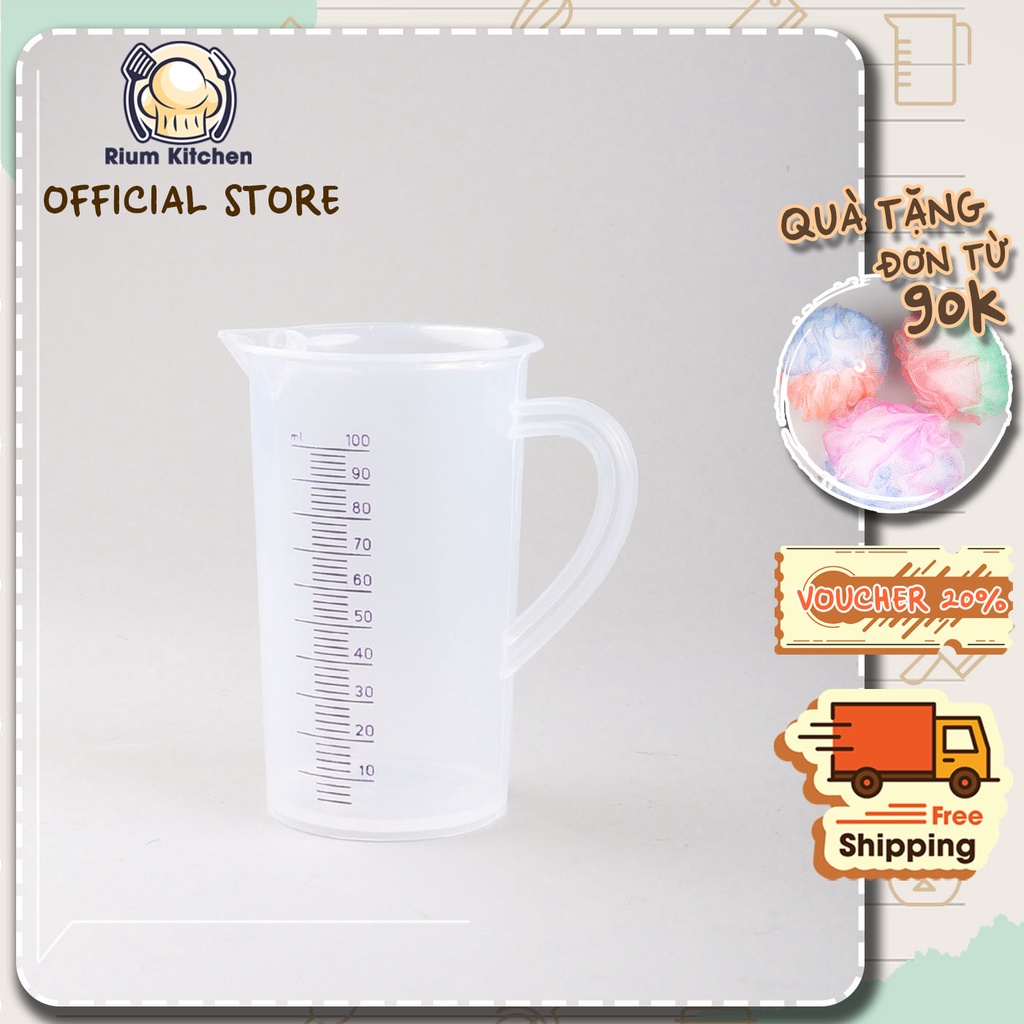 Ly đong nhựa định lượng pha chế loại lớn 100ml – 500ml  cao cấp LDN01 – Gia dụng bếp