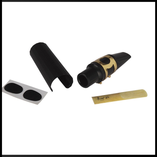 Bộ 5 Món Gồm Miệng Kèn Saxophone + Kẹp + Nắp Kẹp + Đệm Nha Khoa + Đệm Lót Cho Alto / Tenor / Soprano Sax