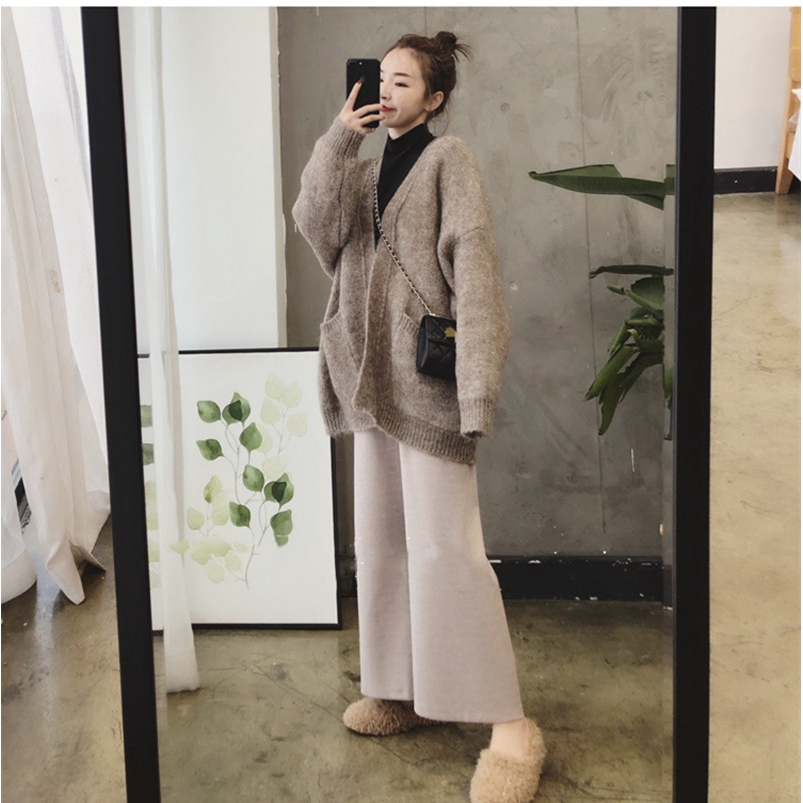Áo khoác cardigan dáng rộng kiểu dệt kim thời trang dễ thương cho nữ | BigBuy360 - bigbuy360.vn