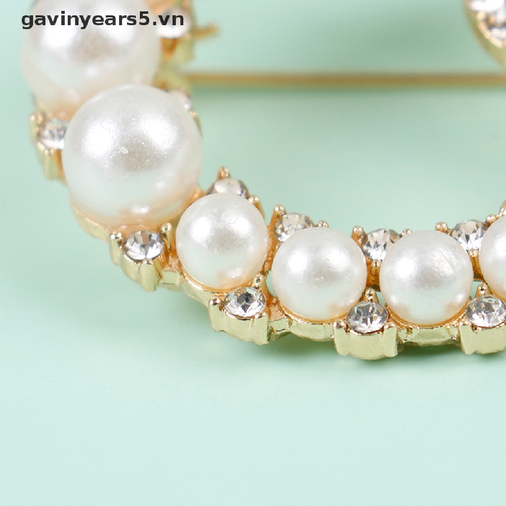 [gavin] Ghim Cài Áo Hình Bươm Bướm Đính Kim Cương Giả &amp; Ngọc Trai Cho Nữ