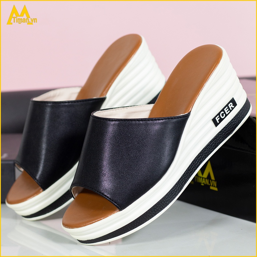 Dép nữ đế xuồng quai hậu bánh mì cao gót quai ngang lê xỏ ngón thời trang thiết kế sục đẹp bảo hành 1 năm K18 TIMAN