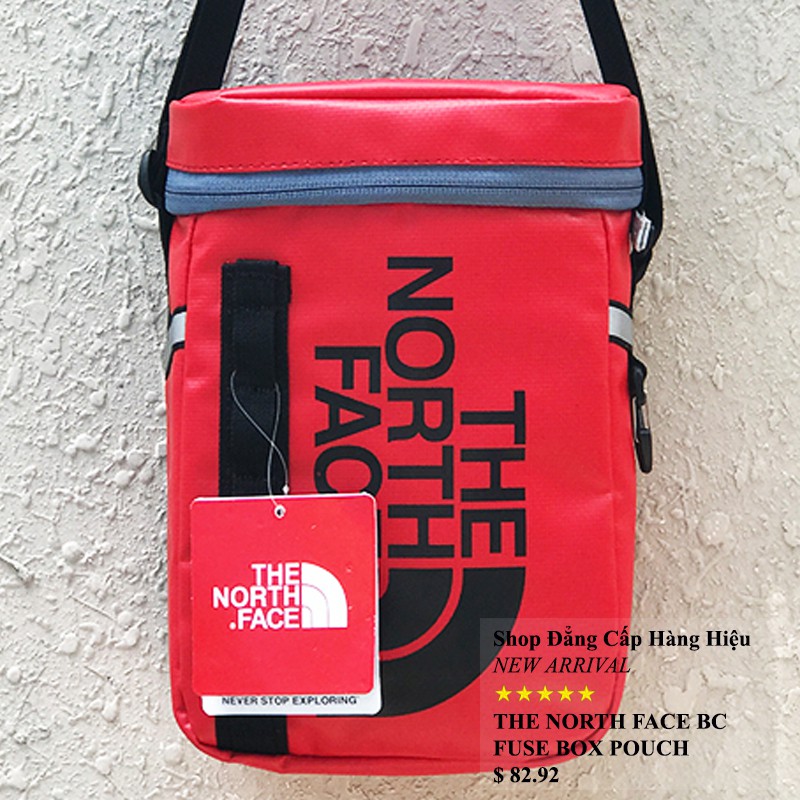 Túi đeo chéo The North Face BC Fuse Box Pounch màu đỏ logo đen