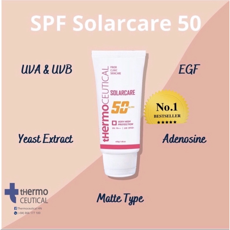 Kem chống nắng dưỡng da cho mọi loại da không gây bết dính #thermoCEUTICAL #solarcare 50+++ultra