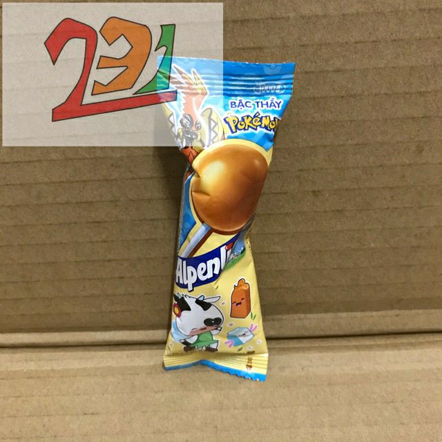 Com bo 5 chiếc kẹo mút alpenliebe hương dâu kem $ caramen 85g que
