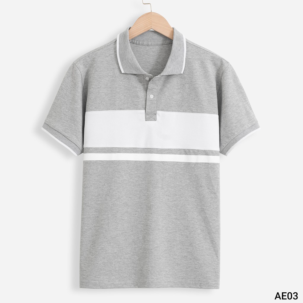 Áo Thun Nam Polo Có Cổ Tay Ngắn Phối Màu Cao Cấp VICERO