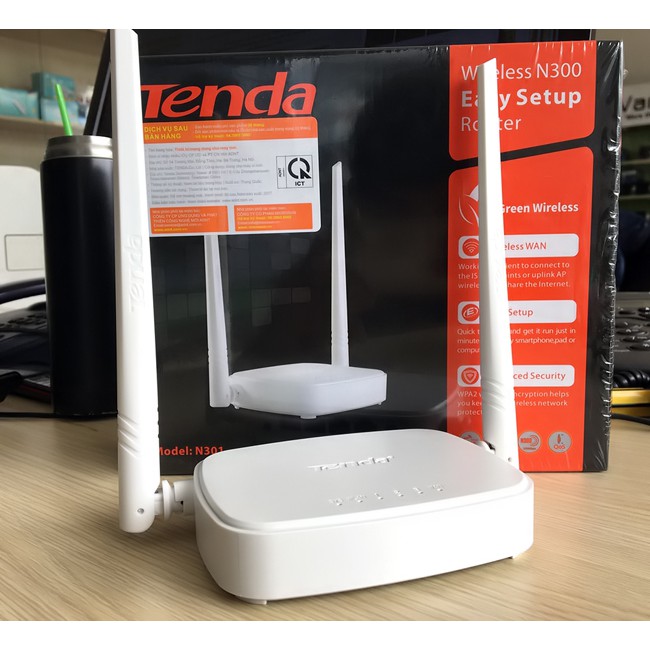 Bộ phát wifi Tenda N301 ( 2 râu), hàng chính hãng, bảo hành 36 tháng