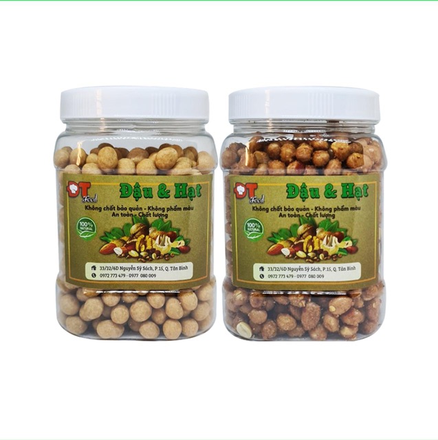 Đậu phộng rang tỏi ớt lá chanh - hũ 500g