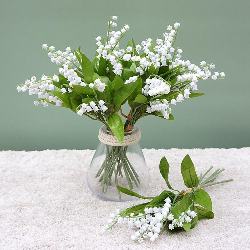 IVORY Bó Hoa Chuông Trắng Nhân Tạo Chất Lượng Cao Trang Trí Lễ Tạ Ơn