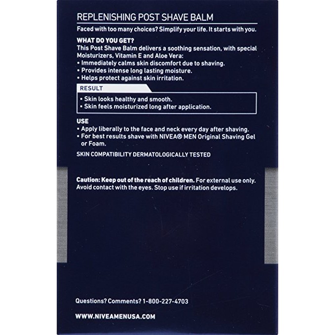 Dưỡng ẩm da sau khi cạo râu cho nam NIVEA Men Maximum Hydration Moisturizing Post Shave Balm 100ml (Mỹ)