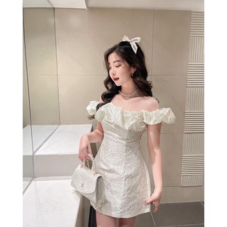 Váy gấm hoa Hồng bèo