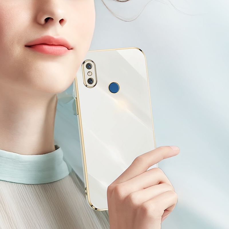 Ốp Điện Thoại Thiết Kế Tối Giản Cao Cấp Cho Xiaomi MI 8 MI9 MI9T MI 9T Pro MI 10 MI 10T MI 10T Pro Square Edge Pattern Design Luxury Plating Soft Silica gel Phone Case