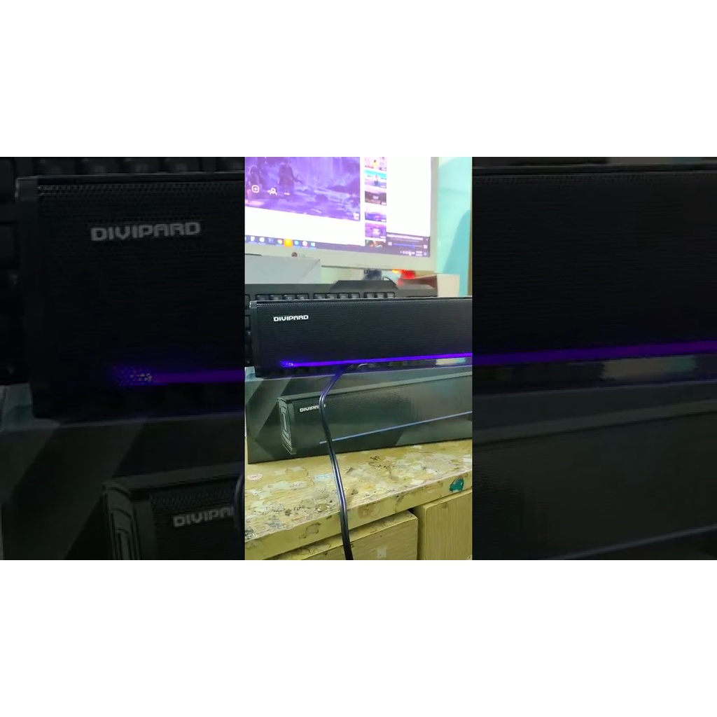 Loa Máy Tính Soundbar Mini Divipard V6 - loa bar Bluetooth có led  - âm thanh hay rất to