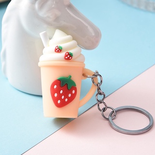 Móc khoá ly trà sữa mini cute