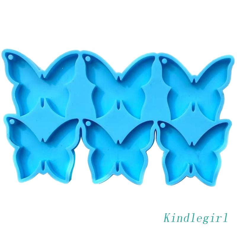 Khuôn Silicone Làm Móc Khóa / Bông Tai Epoxy Hình Bươm Bướm Độc Đáo Diy
