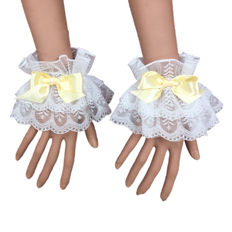Vòng Đeo Tay Phối Ren Nơ Nhiều Màu Hóa Trang Cô Hầu Gái Phong Cách Lolita Nhật Bản