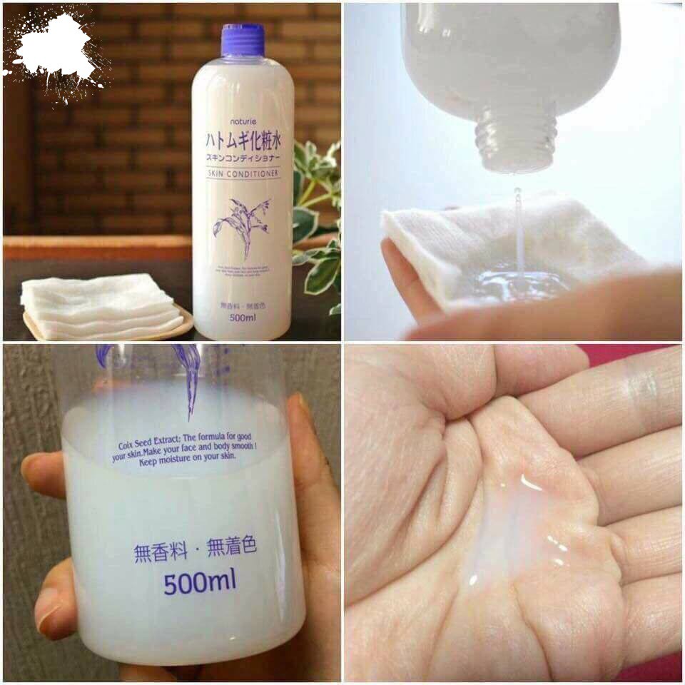 Nước Hoa Hồng Naturie Hatomugi Skin Conditioner Lotion Nhật Bản dưỡng ẩm da hạt ý dĩ gạo Naturie 500ml