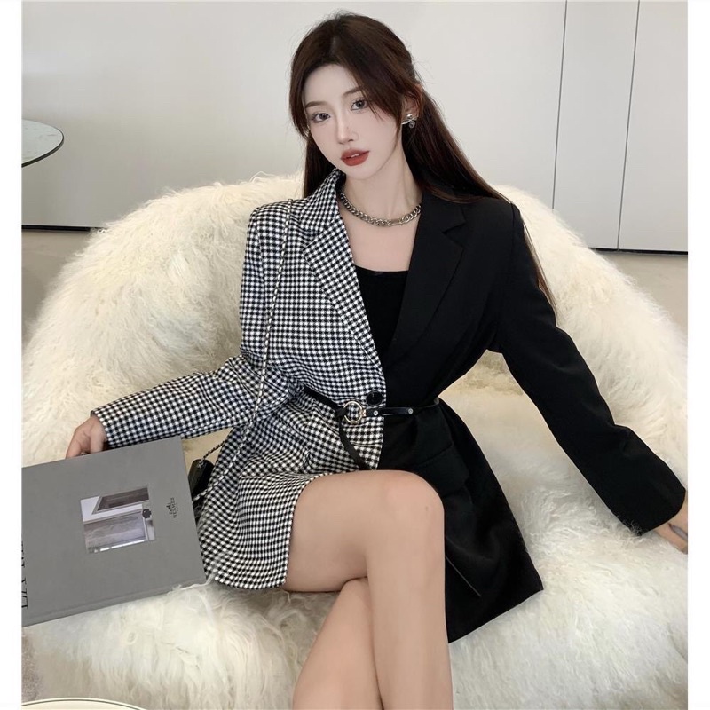 Áo Khoác Blazer Nữ Form Suông Phong Cách Hàn Quốc Mẫu Mới Mã RB02