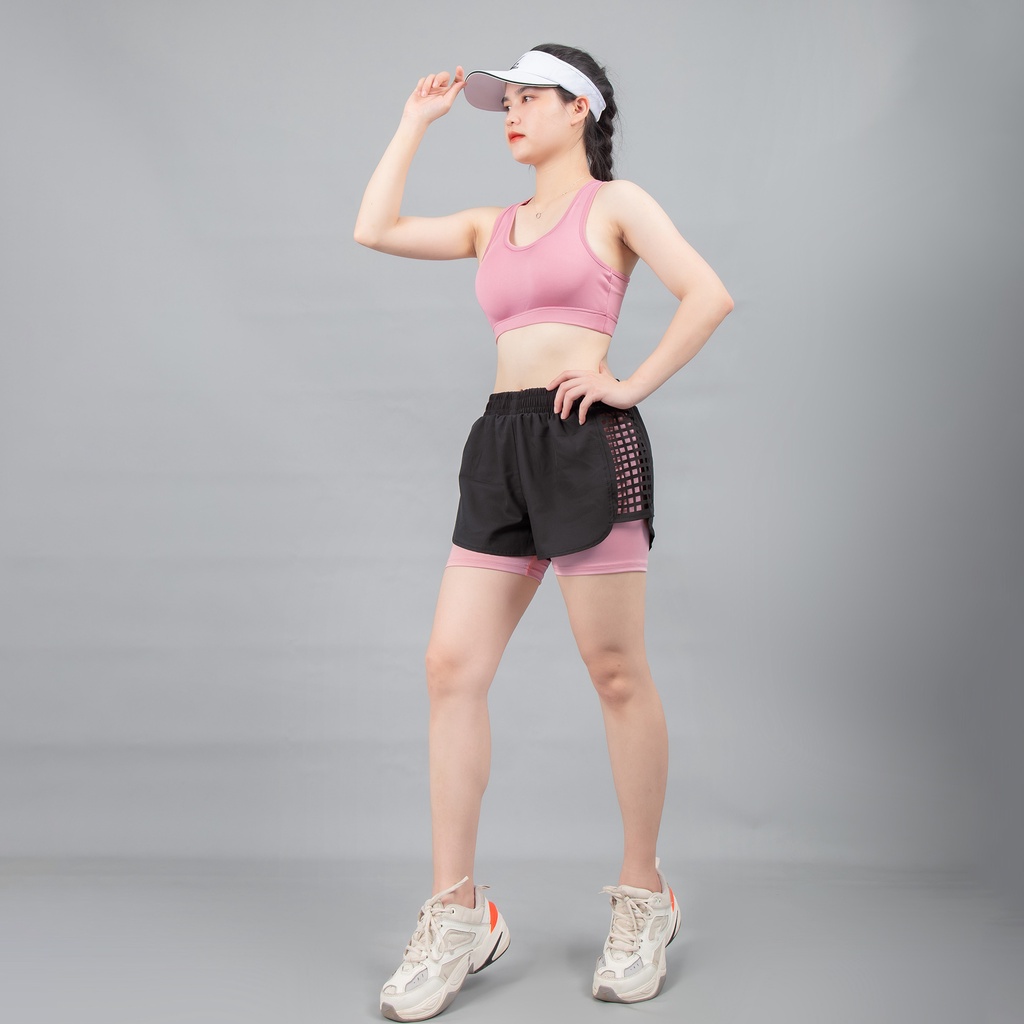 Bộ đồ thể thao quần Short Boxer Laze &amp; Áo bra Gladimax thể thao tập gym, chạy bộ,...