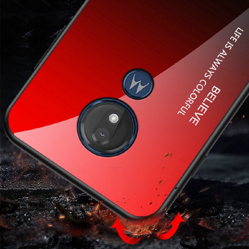 Ốp điện thoại kính cường lực màu gradient bảo vệ chống sốc cho MOTOROLA MOTO G7 PLAY POWER