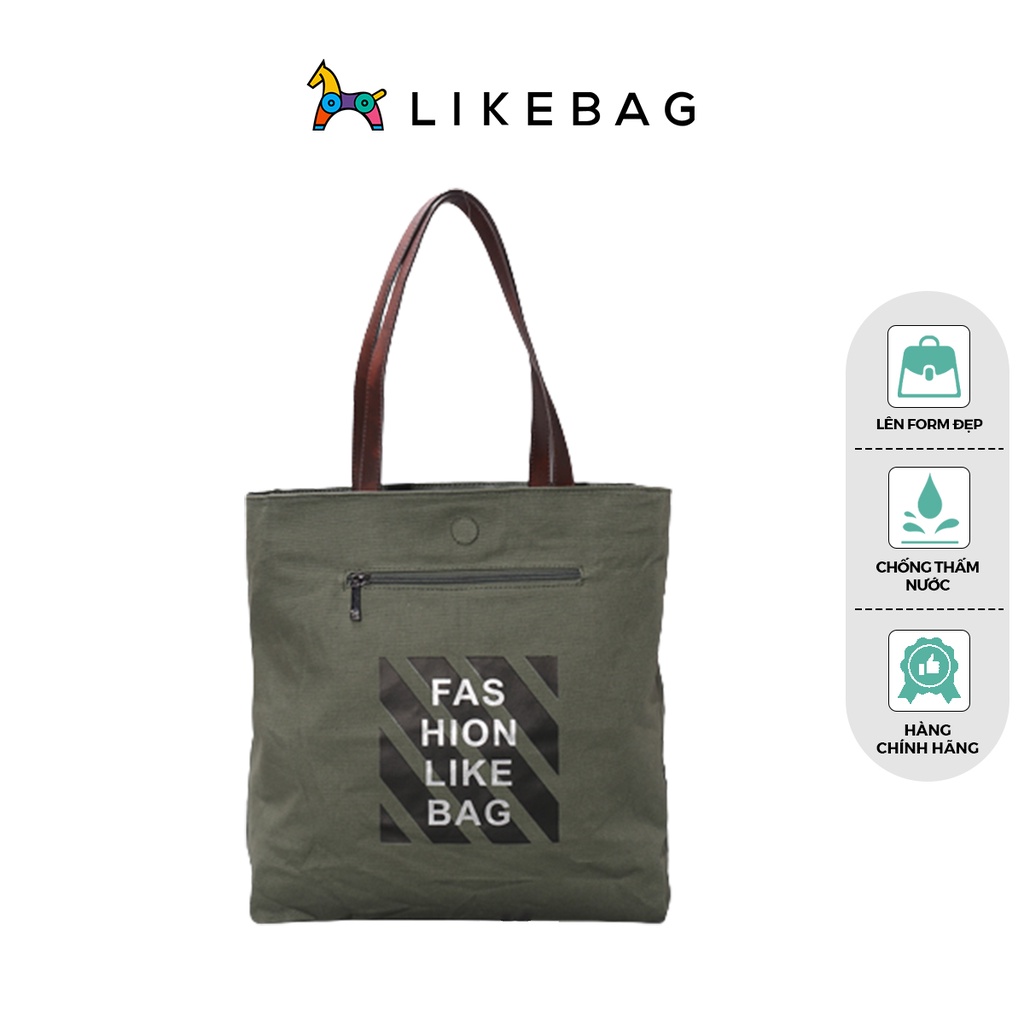 Túi đeo vai, kẹp nách thời trang LIKEBAG in chữ Never Give Up độc lạ 218NPZ0946 - LIBAGI