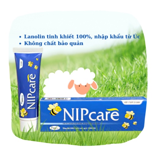 Kem Dưỡng Da Nipcare Bôi Nứt Đầu Ti, Hăm Tã, Lành Đầu Ti, Dưỡng Môi Mềm Da, An Toàn.