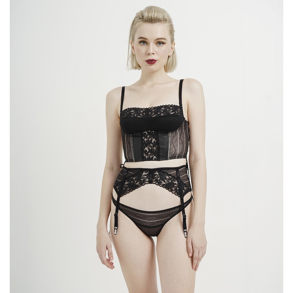 Áo ngực corset mút mỏng dây đan ziczac iBasic Z0619BRA04