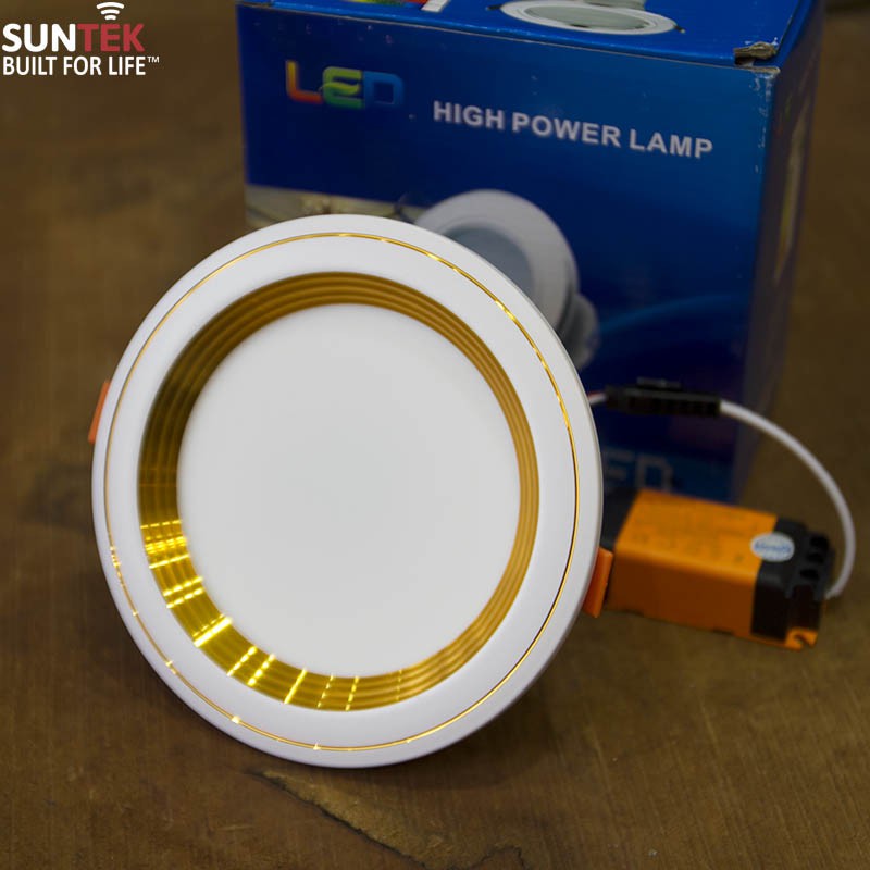 Bộ 10 đèn LED âm trần cao cấp 3 mầu SUNTEK 9W