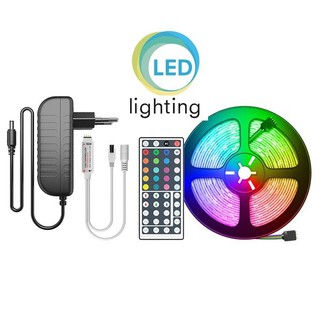Cuộn Đèn LED 3528 Tik Tok Trang Trí Quấn Cây RGB Chống Nước, Dài 5M Kèm Remote 44 Phím
