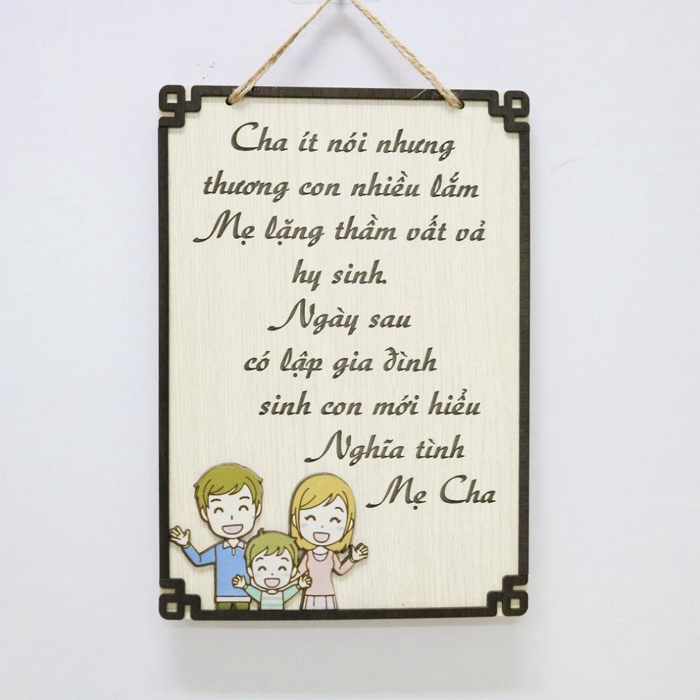 Bảng Gỗ Trang Trí Cá Quy Tắc Gia Đình