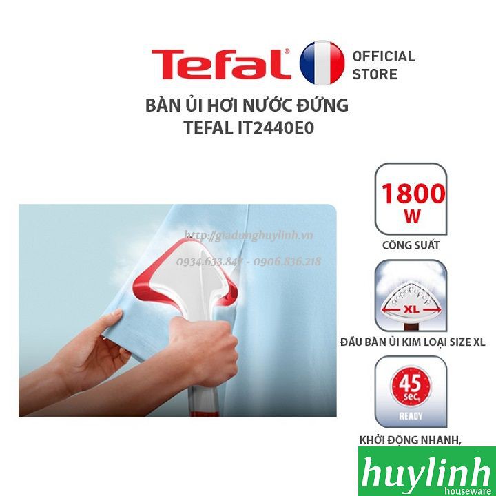 [Mã ELHAMS5 giảm 6% đơn 300K] Bàn ủi hơi nước dạng đứng Tefal IT2440E0 - 1800W