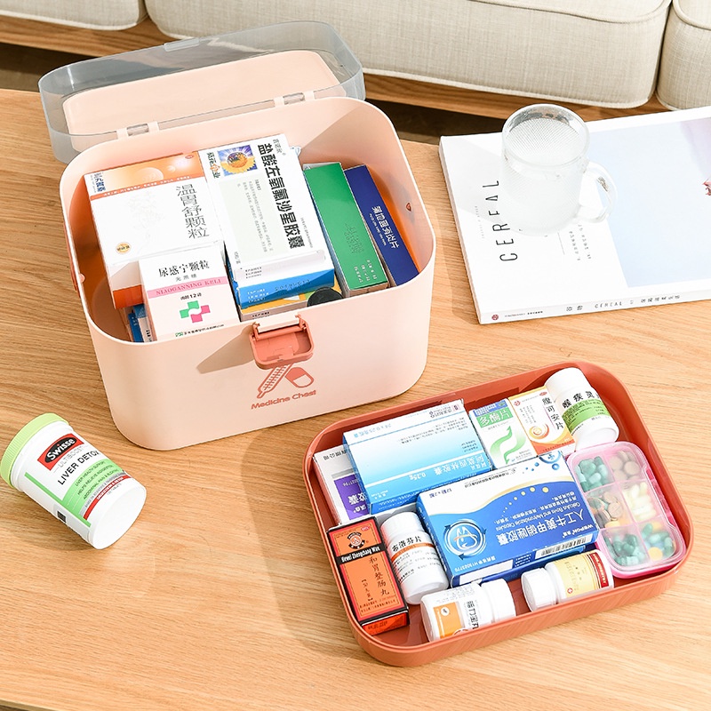 Hộp Đựng Thuốc 2 Tầng Cỡ Lớn Thiết Kế Sáng Tạo Sử Dụng Tiện Lợi