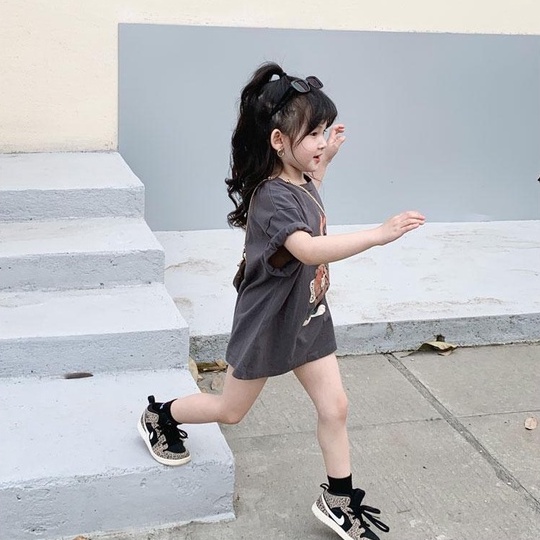 Áo Thun Ngắn Tay Phong Cách Mới Mùa Hè Dành Cho Bé Gái