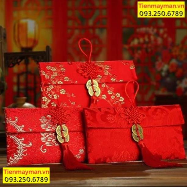 [TRỢ GIÁ TẾT] Bao Lì Xì Vải Gấm Nhiều Hoa Văn Cao Cấp Cưới Hỏi, Ngày Tết