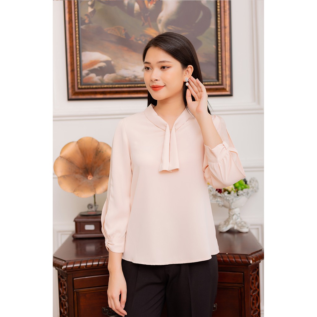ÁO KIỂU CỔ ĐÍNH NGỌC 5554