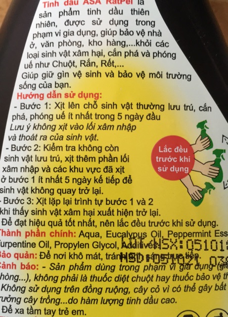 Tinh dầu đuổi chuột
