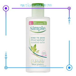 [FREESHIP-CHÍNH HÃNG] Nước tẩy trang Simple Kind to Skin Micellar Cleansing Water