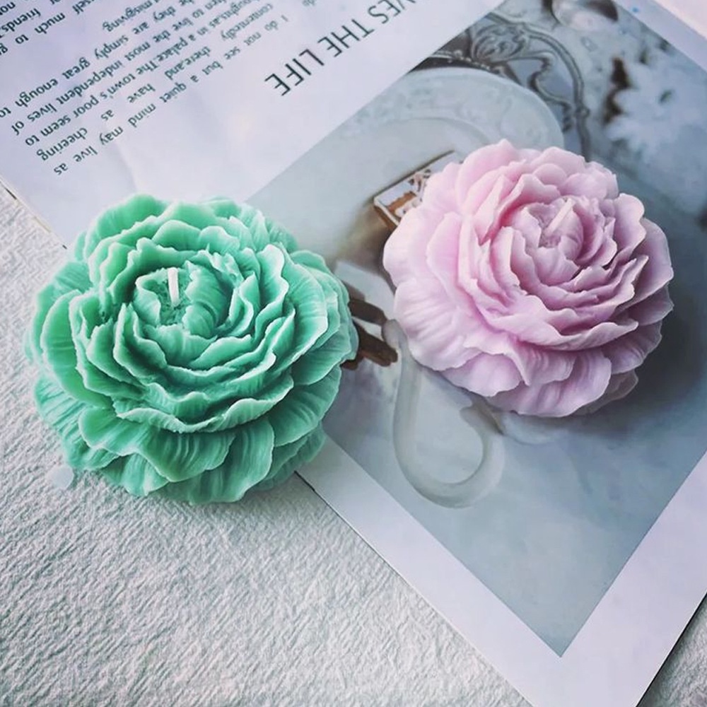 Khuôn Silicone Làm Nến Thơm Hình Hoa Sen 3D DIY