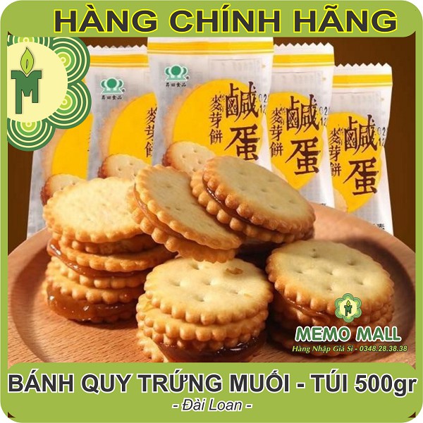 [DATE MỚI-TÚI 500GR] Bánh quy trứng muối ĐÀI LOAN KẸP MẠCH NHA tuyệt ngon | BigBuy360 - bigbuy360.vn