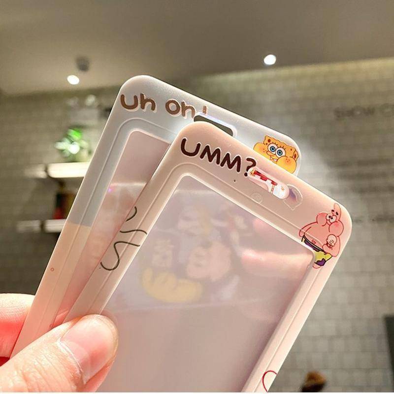 ⭐ iLado ⭐ Thẻ dây đeo thẻ sinh dễ thương SpongeBob búp bê bọc căn cước thẻ hoc thẻ đi làm viên Vỏ bảo vệ bao đựng thẻ học sinh phù hiệu học sinh dây đeo bảng tên dây đeo bảng tên đồ dùng học sinh