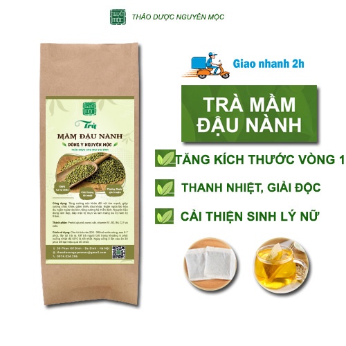 Trà mầm đậu nành túi lọc hỗ trợ tăng nhanh kích thước vòng một giữ dáng đẹp da thanh nhiệt giải độc tốt cho sinh lý nữ