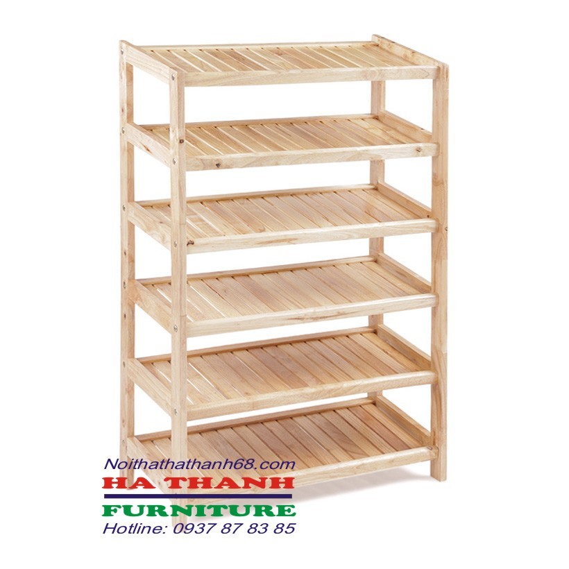 KỆ ĐỂ DÉP GỖ 6T RỘNG 62cm