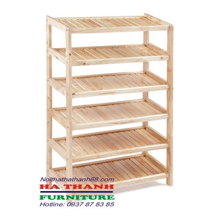 KỆ ĐỂ DÉP GỖ 6T RỘNG 62cm