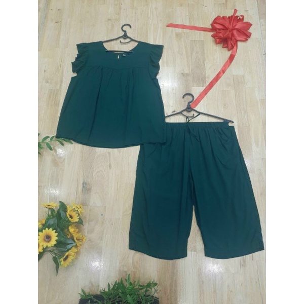 Bộ tole lanh nữ quần LỬNG big size 3XL, vnxk siêu đẹp, đồ bộ mặc nhà. Bộ tole nhiều màu