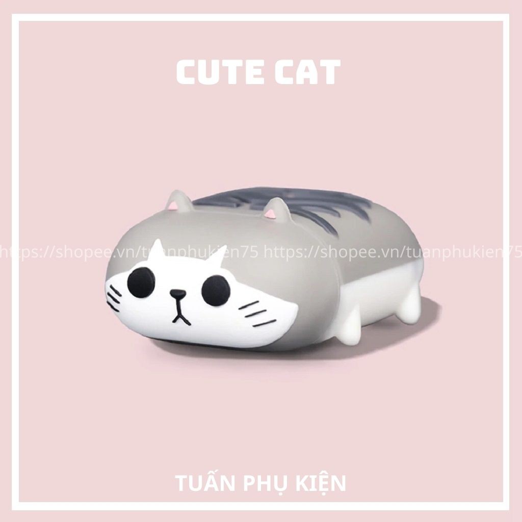 Airpods Case ⚡Freeship ⚡ CUTE CAT Case Tai Nghe Không Dây Airpods 1/ 2/ i12/ Pro- Tuấn Case