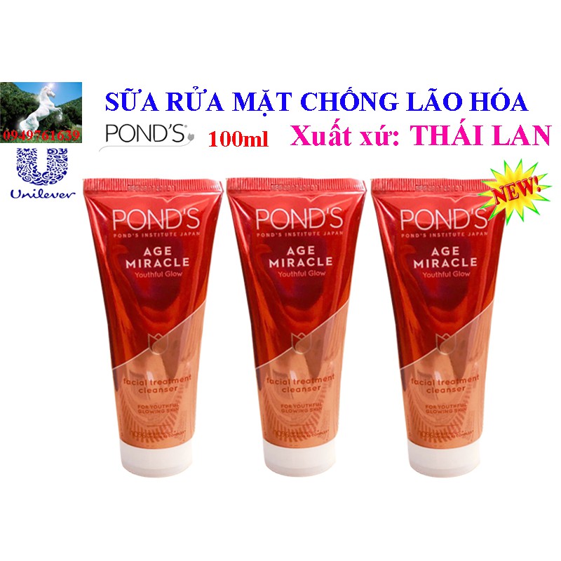SỮA RỬA MẶT POND ĐỎ CHỐNG LÃO HOÁ THÁI LAN